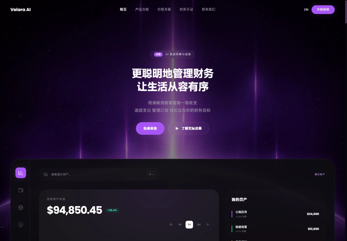 Velara PC 首页